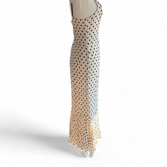 Reformation Irisa Portofino Black & White Polka Dot Midi Dress (sz 12) 334 - Picture 7 of 10